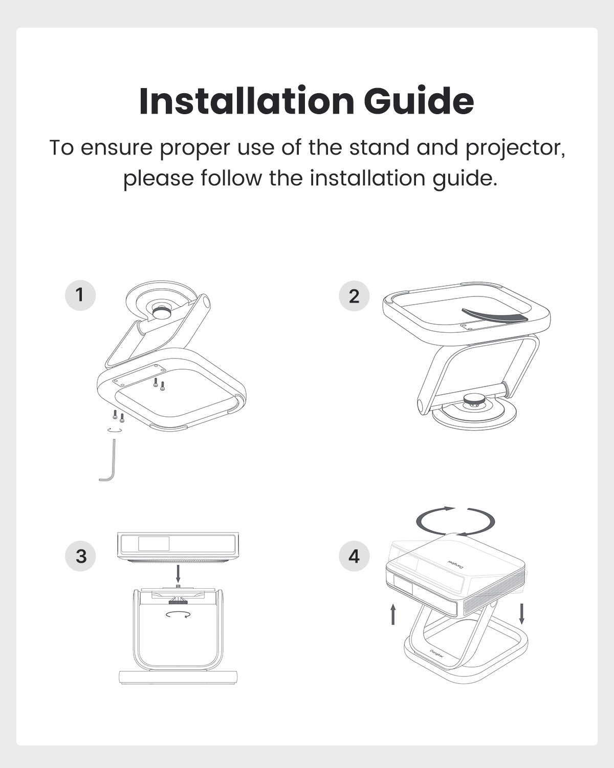 Gimbal Desktop Stand for Atom Portable Projector - Image 6